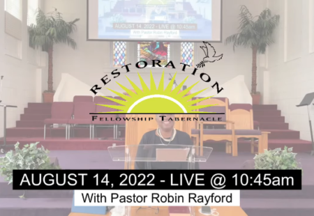 LIVE @10:45am with Pastor Robin Rayford