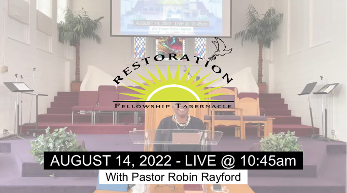 LIVE @10:45am with Pastor Robin Rayford